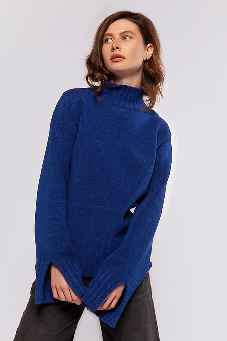 Ultramarinfarbener Pullover. Jacken und Pullover. Farbe: blau. #4038522