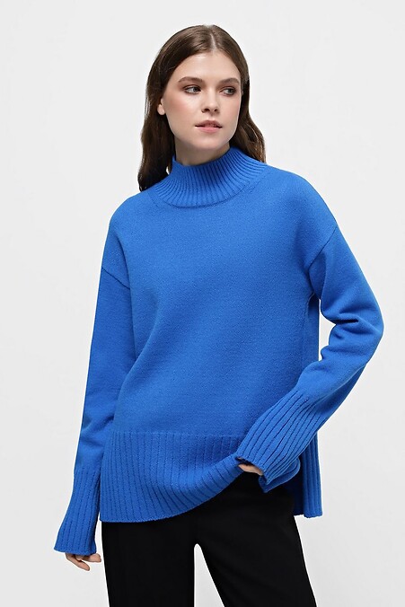 Ultramarinfarbener Pullover. Jacken und Pullover. Farbe: blau. #4038524