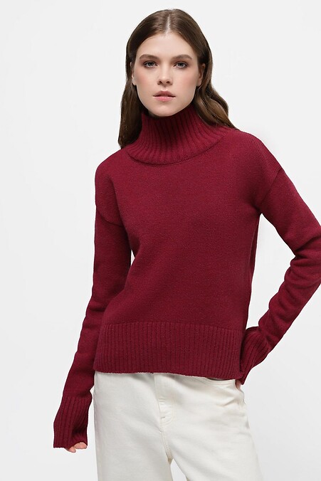 Fuchsia sweater. Jackets and sweaters. Color: red. #4038525