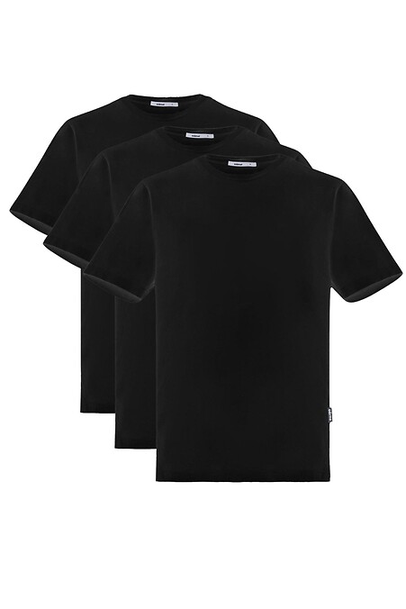 Set of 3 T-shirts LUXURY-W black - #9001525