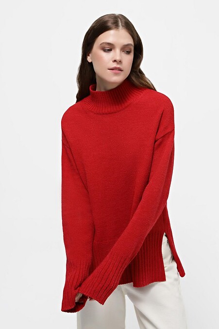 czerwony sweter. Kurtki i swetry. Kolor: czerwony. #4038527