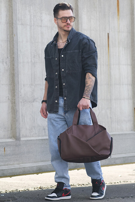 Braune Reisegepäcktasche für Herren - #8049530