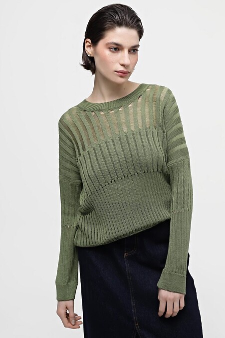 Sweter w kolorze pistacjowym. Kurtki i swetry. Kolor: zielony. #4038531