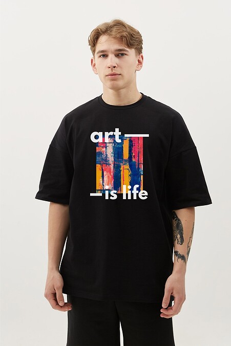 Oversized T-shirt "Art is life" - #9001531