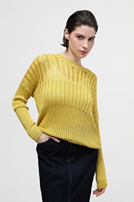 Джемпер желтого цвета. Кофты и свитера. Цвет: желтый. #4038532