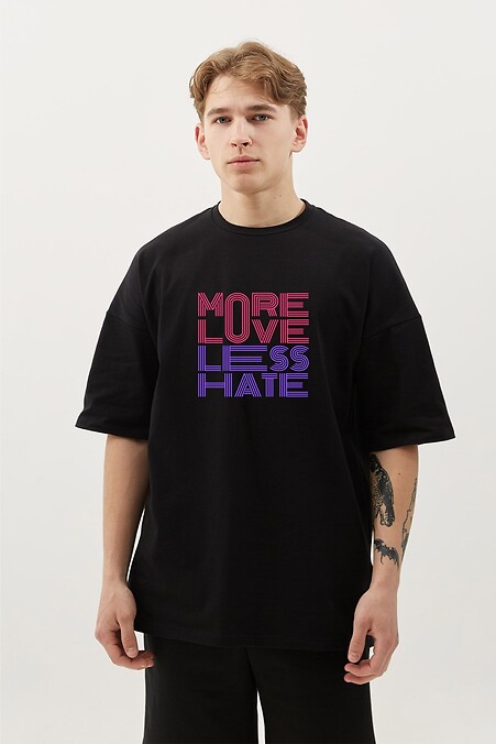 Oversize-T-Shirt „Mehr Liebe, weniger Hass“ - #9001532