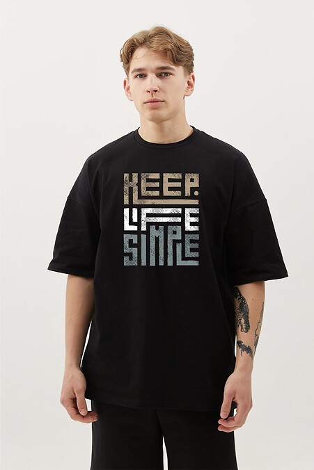 Oversized T-shirt KEEP LIFE SIMPLE - #9001535