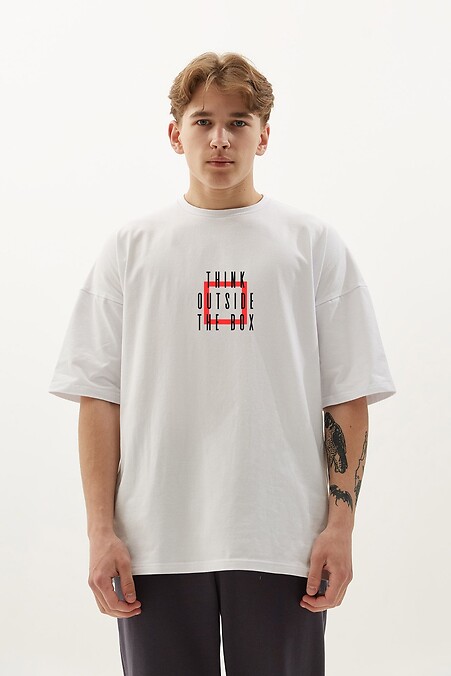 Oversize-T-Shirt Think Outside - #9001541
