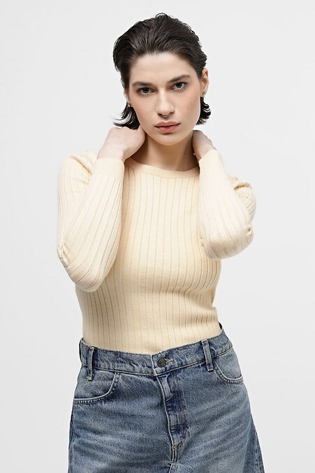Cream jumper. Jackets and sweaters. Color: beige. #4038543