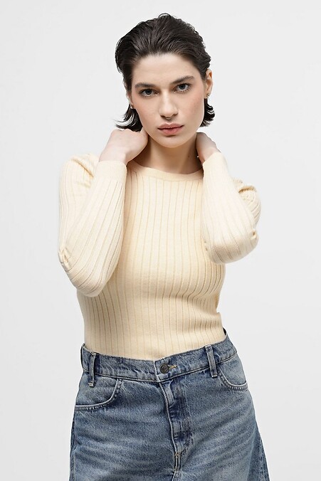 Cremefarbener Pullover - #4038543