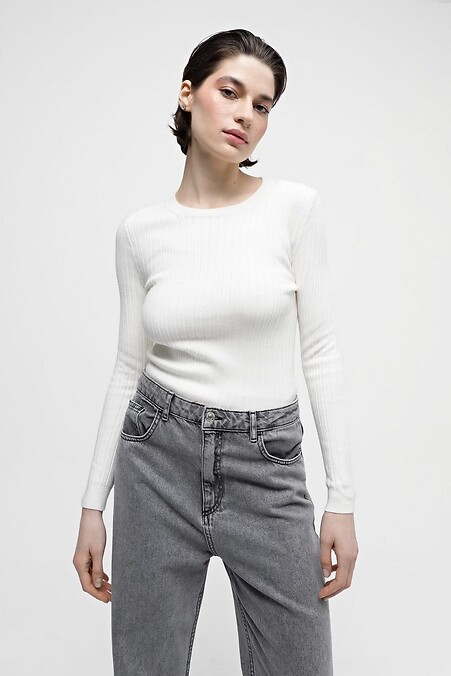 Biały sweter. Kurtki i swetry. Kolor: biały. #4038551
