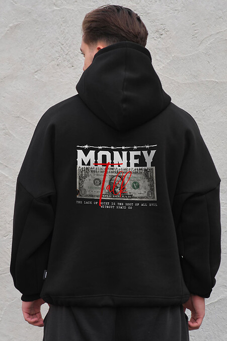 Herren Kapuzenpulli aus Fleece in Übergröße mit Kapuze und Aufdruck Talk Schwarz. Sweatshirts, Sweatshirts. Farbe: das schwarze. #8055556