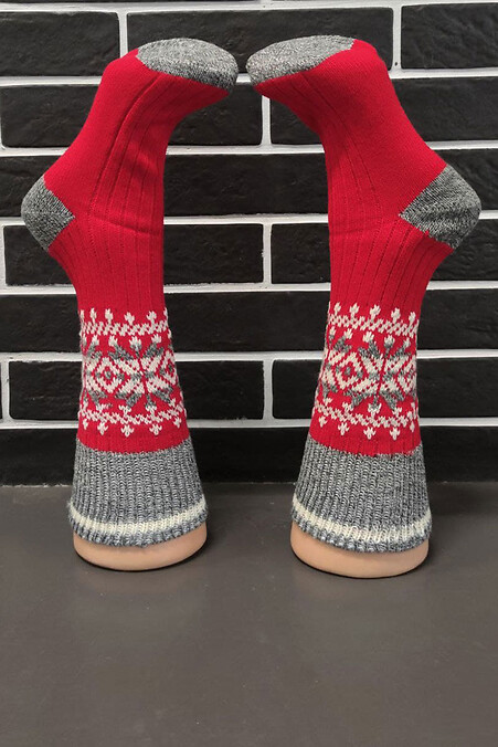 Шкарпетки “Snowy RED”. Гольфи, шкарпетки. Колір: червоний. #8024558