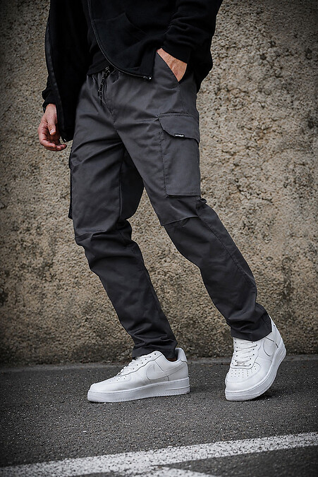 Мужские трикотажные брюки карго Fenix Gray - #8056566