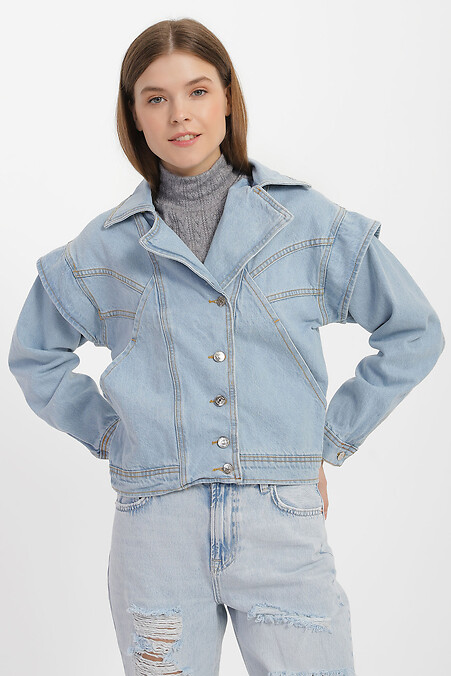 Джинсовая женская куртка - #4014569