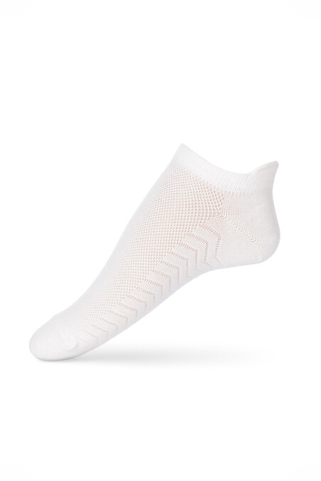 Socken Zickzack Milchig - #2401576