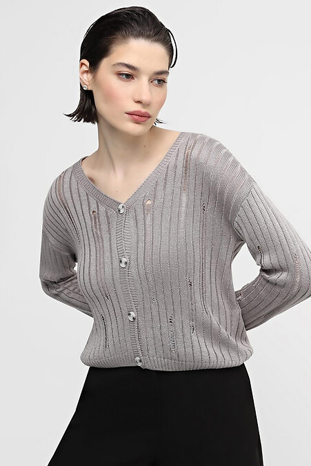 Grauer Damen-Cardigan - #4038581