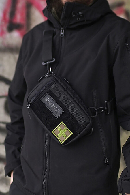 MINISQUARE-Tasche mit Klettverschluss. Gürteltaschen. Farbe: das schwarze. #8039581