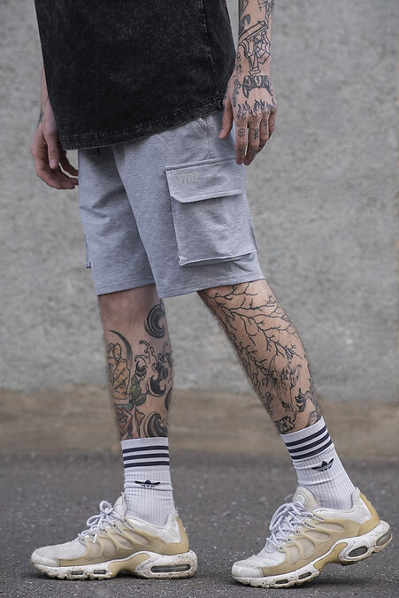 Reflektierende Melange-Strickshorts Gate für Herren - #8049582