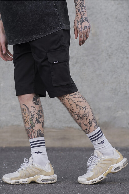 Mens Volt Reflective Black Knit Cargo Shorts - #8049586