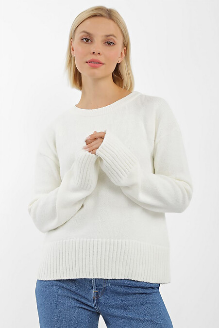 Women's white jumper. Jackets and sweaters. Color: white. #4038591
