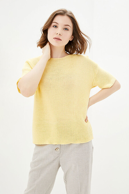 Damen Strickpullover in Gelb - #4037595