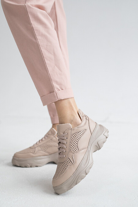 Female sneakers. Sneakers. Color: beige. #8018595
