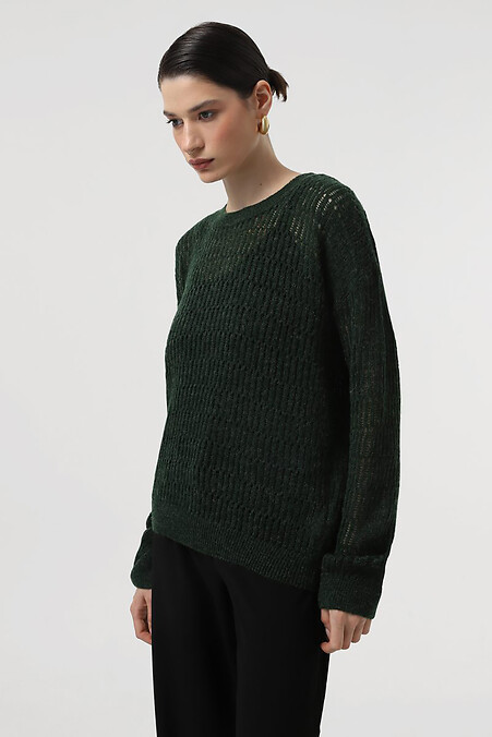 Women's dark green jumper. Jackets and sweaters. Color: green. #4038599