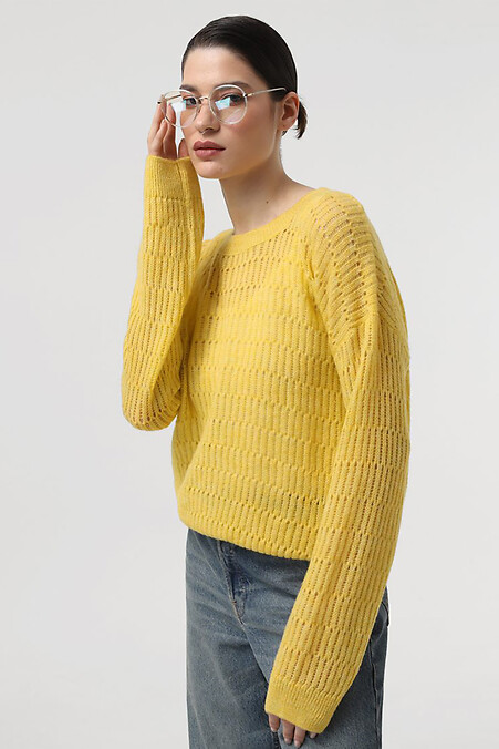 Gelber Damenpullover. Jacken und Pullover. Farbe: gelb. #4038602
