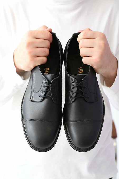 Кожаные классические мужские туфли - #4205602