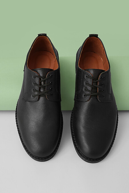 Кожаные классические мужские туфли - #4205603