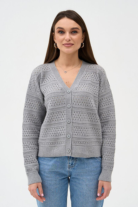 Damen-Cardigan hellgrau. - #4038610