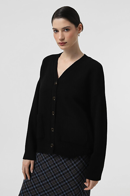 Schwarze Strickjacke für Damen. Jacken, Strickjacken. Farbe: das schwarze. #4038618