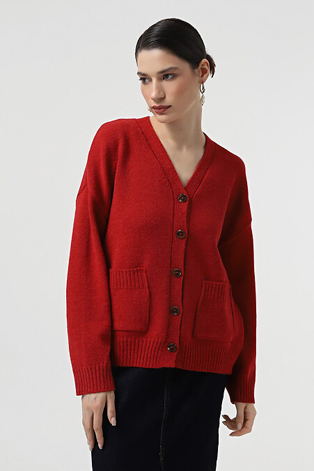 Rote Strickjacke für Damen. Jacken, Strickjacken. Farbe: rot. #4038623