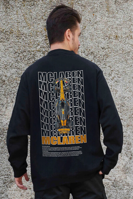 Isoliertes Fleece-Sweatshirt mit Mclaren-Aufdruck für Herren in Übergröße Schwarz. Sweatshirts, Sweatshirts. Farbe: das schwarze. #8055628