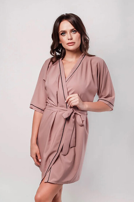 Women's bathrobe. Night, home. Color: brown. #4026629