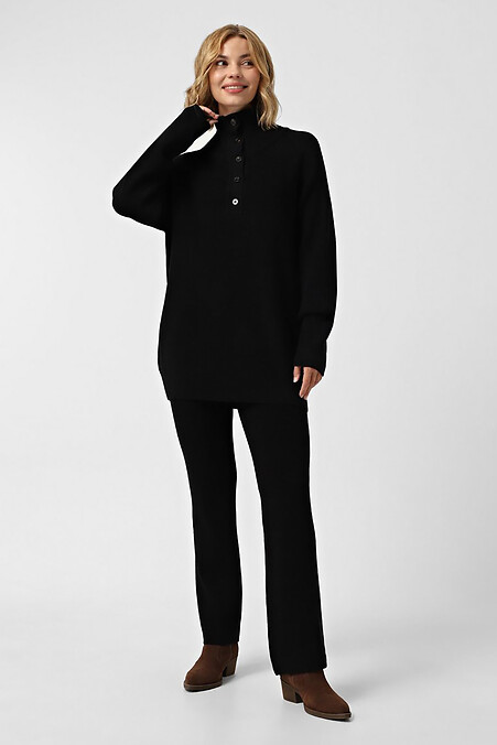 Schwarzer Strickanzug für Damen - #4038633