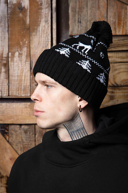 Cap Norway with bubo black. Hats, berets. Color: black. #8025634