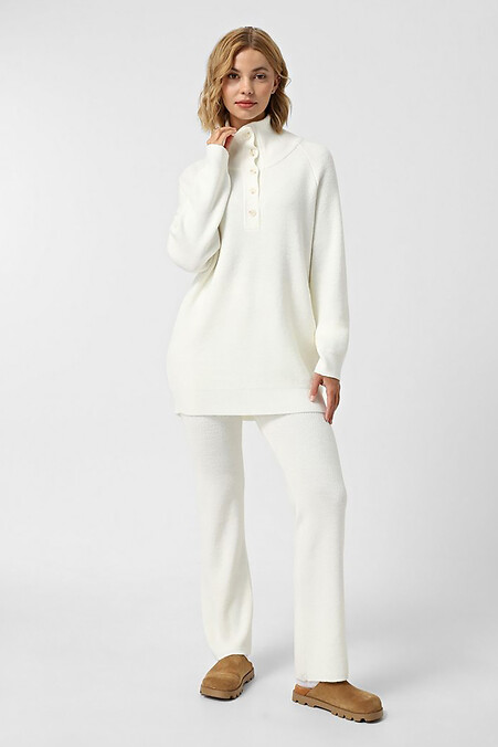 Weißer Strickanzug für Damen - #4038644