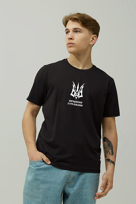 Man's T-shirt Народжений_бути. T-shirts. Color: black. #9000644
