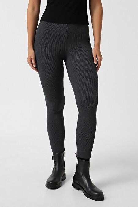 Women's tights of dark gray color. Trousers, pants. Color: gray. #4038651