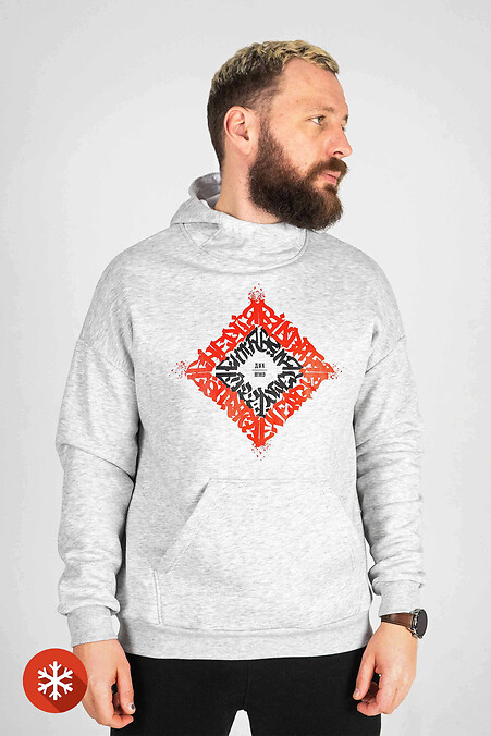 Худи утепленное Custom Wear Дух серый - #8025686