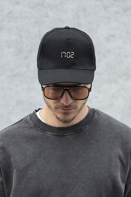 Men's Trucker Baseball Cap With Print 1702 Black - #8049741