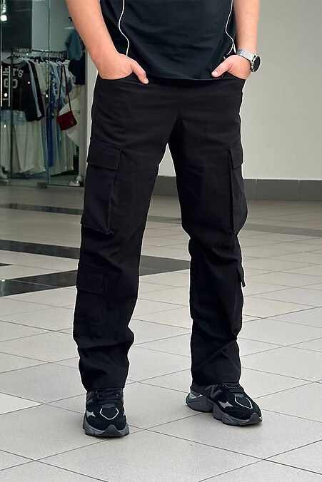 Übergroße Cargohose Custom Wear Cargo Premium Wide. Hosen. Farbe: das schwarze. #8025750