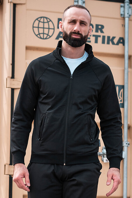 Men's Classic Black Olympic Jacket - #8025751