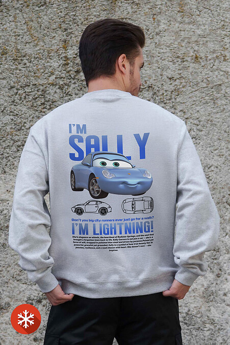 Isoliertes Fleece-Sweatshirt in Übergröße für Männer mit Sally Gray-Aufdruck - #8055756