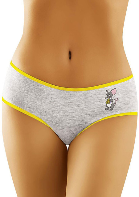 Panties "Funny myszor". Panties. Color: yellow, gray. #4022757