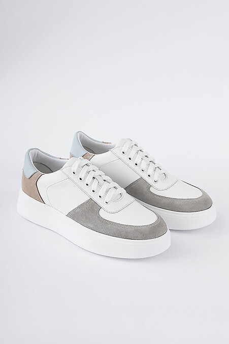 Women's leather sneakers. sneakers. Color: white. #4205765