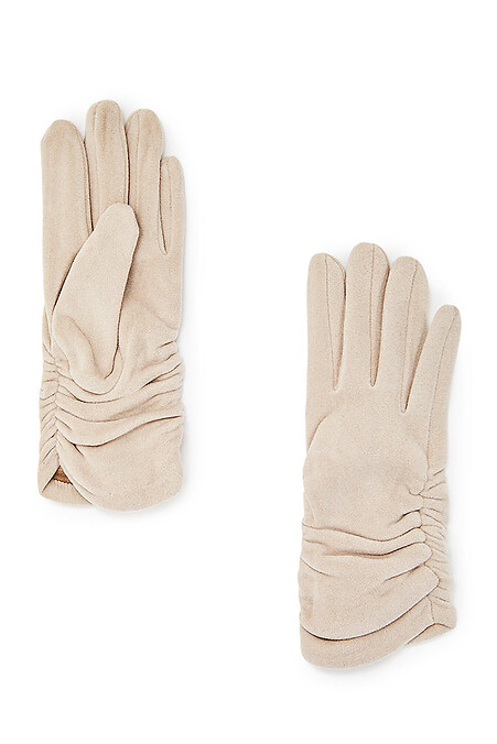 Weibliche Handschuhe. Handschuhe. Farbe: beige. #4007766