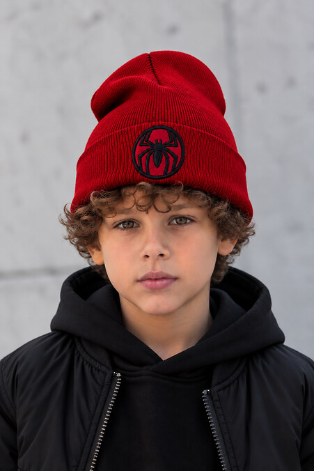 Дитяча Демісезонна Шапка Для Хлопчика Without Shovel Spider Man Logo Red - #8056768